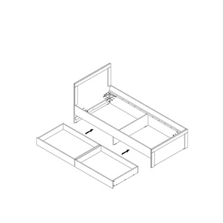 Łóżko z szufladami Alabama ABL-1