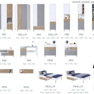 zestaw Faro A komplet mebli do pokoju młodzieżowego dziecięcego