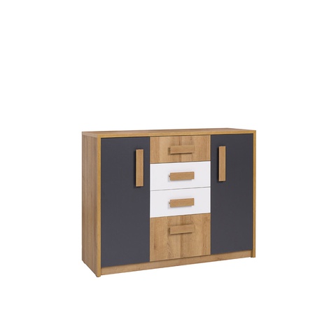 komoda z szufladami drzwiami Quatro 06 szeroka duża szafka do pokoju sypialni salonu