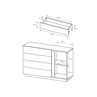 Komoda Arco M dąb artisan