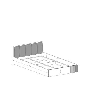 łóżko 160x200 z pojemnikiem lamelami Cali 16 loft 160 podnoszone