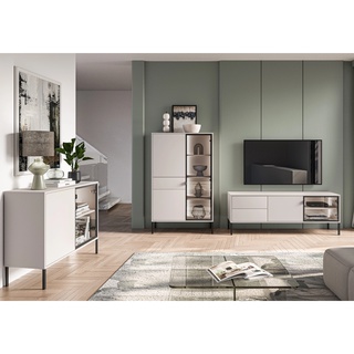 witryna 92 dwudrzwiowa Barnee 01 szafka komoda wysoka przeszklona