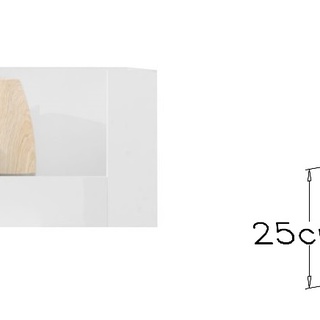 zestaw nowoczesny na nóżkach Bergen B1 komoda witryna ława biała