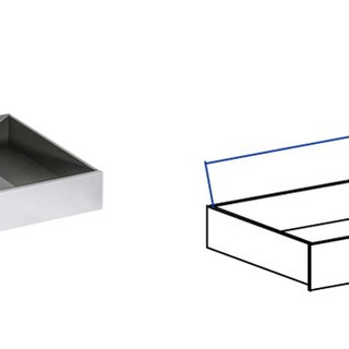 szuflada pod łóżko Apetito Bis 13 pojemnik antracyt biały
