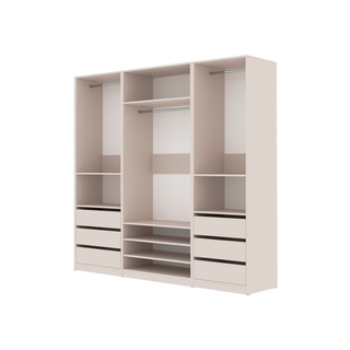 szafa 200 bez drzwi modułowa Tres T garderoba półki szuflady korpus