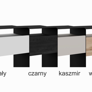 stolik 45 nowoczesny z szufladą Soha metalowy loft do pokoju sypialni