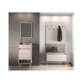 zestaw mebli Voco 3 szafka na buty ławka lustro wieszak do korytarza