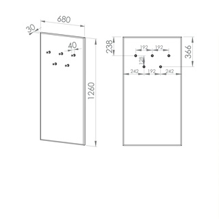 wieszak 68 nowoczesny panel Caro 20 tapicerowany z wieszakami