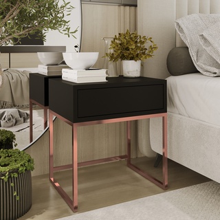 stolik 45 z szufladą Glamour szafka nocna nowoczesna loft do pokoju sypialni