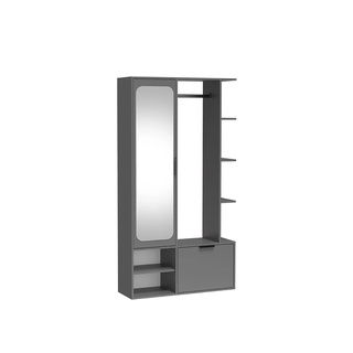 garderoba 100 nowoczesna Nala z lustrem szafką półkami do przedpokoju