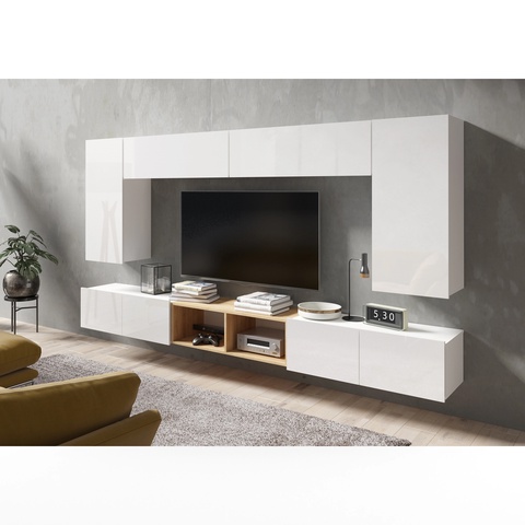 Zestaw rtv meblościanka CALABRINI 38 nowoczesna wisząca stojąca