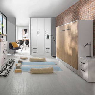komoda 120 z szufladami półkami Perfect 03 pojemna szafka biała
