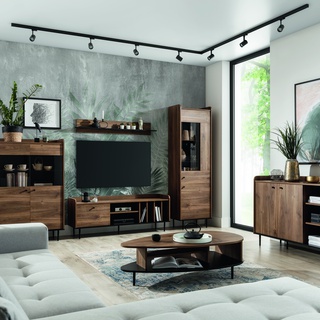 ława 119 ,2 owalna na nóżkach loft Vasina 04 z półką stolik kawowy