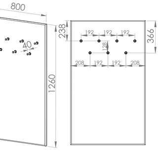 wieszak 80 tapicerowany Caro 21 panel wiszący z wieszakami czarny
