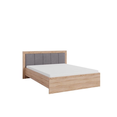 łóżko 160x200 z tapicerowanym zagłówkiem pojemnikiem podnoszone sypialniane Smart SR6 160 małżeńskie dąb sonoma do sypialni