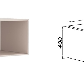 nadstawka 90 pawlacz na szafę Tres 02N bez drzwi cashmere