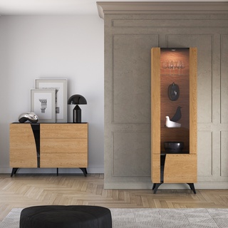 witryna 58 elegancka z nogami Toscania 02 P nowoczesna do salonu