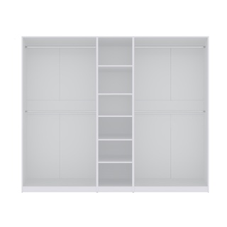 szafa 250 modułowa prosta narożna Tres Y garderoba otwarta biała