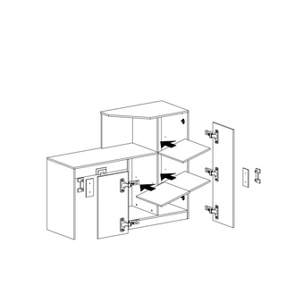 Biurko z szafką Nico 11