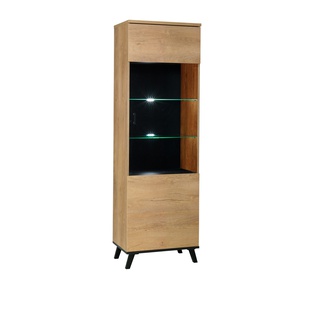 witryna 61 wąska wysoka John 02 słupek regał zamykany przeszklony