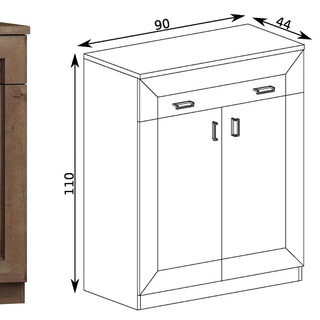 zestaw meblościanka Tadeusz 3 witryna rtv komoda do pokoju salonu
