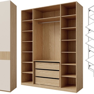 szafa 180 wysoka duża Soreno z szufladami półkami drążkiem pojemna