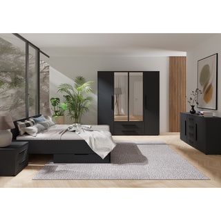 szafka 150 rtv telewizyna Maxione 09 stolik pod tv loft dąb czarna