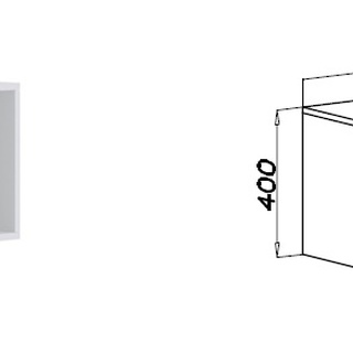 nadstawka 50 na szafę regał Tres 05N pawlacz bez drzwi biała