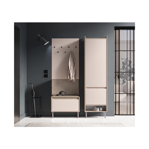 Zestaw mała garderoba VOCO 6 z nogami szafa wieszak szafka siedzisko