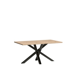 stół 160 - 260 rozkładany rozsuwany Cali 160/260 duży szeroki loft dąb artisan + czarny do salonu pokoju jadalni biura