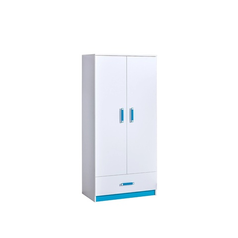 Szafa 90 z szufladą dwudrzwiowa TRAFIKO 01 młodzieżowa dziecięca biała