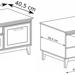szafka 135 ,5 rtv elegancka na nogach Windsor 08 stolik pod telewizor