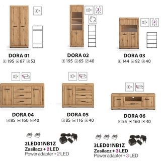 szafka 160 rtv duża telewizyjna Dora 06 stolik pod tv telewizor szeroki