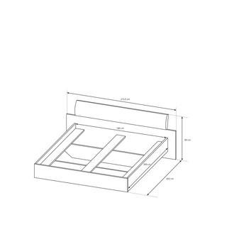 Łóżko z zagłowiem Xelo 2 180