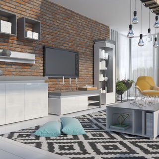 szafka 159 rtv Thea White WHTV-1 pod telewizor stolik do pokoju salonu