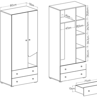 zestaw komplet mebli Delta C biurko komoda szafa regał do pokoju