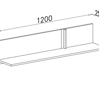 półka 120 wisząca Remo 13 na ścianę prosta do pokoju sypialni korytarza