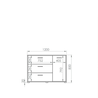 Komoda 120 Caro 24 sonoma