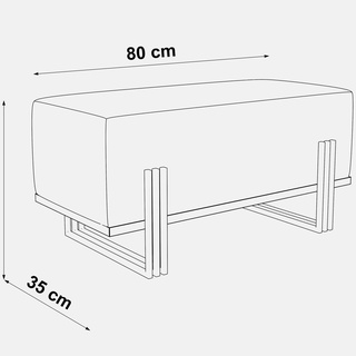 ławka 80 tapicerowana elegancka Theo siedzisko do przedpokoju