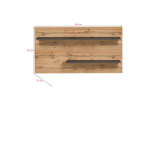 Panel 150 cm Reviva P02 antracyt