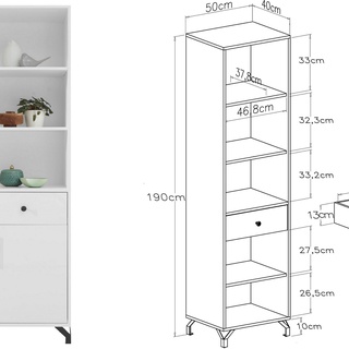 zestaw nowoczesny na nóżkach Bergen B1 komoda witryna ława biała