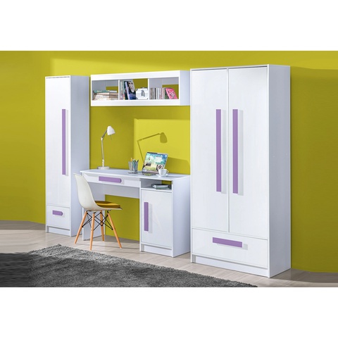 Zestaw meblościanka GULIVER 1 biurko szafa regał połysk do pokoju dzieci