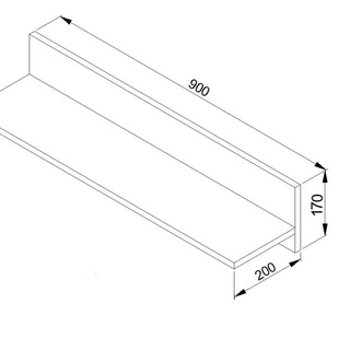 półka 90 prosta ścienna Perfect 07 wisząca nad biurko komodę biała