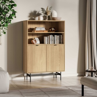 regał 92 z szafką Reynos 03 komoda wysoka dwudrzwiowa z półkami