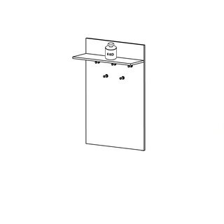 wieszak 68 panel na ścianę Caro 18 z wieszakami sonoma
