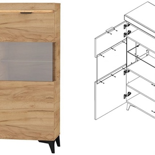 zestaw mebli pokojowych Bragi 1 komoda rtv szafka witryna ława