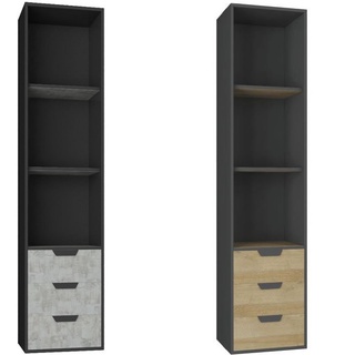 regał 45 otwarty Nano 06 z szufladami półkami słupek do pokoju