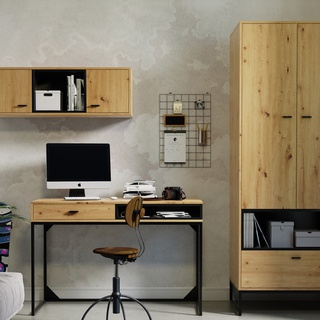 biurko 120 z szufladą loft Olier 01 nowoczesne na płozach nogach metal