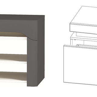 szafka 120 ,8 rtv Thea White WHTV-2 telewizyjna pod tv stolik