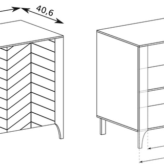 komoda 103 elegancka nowoczesna Malumi 02 szafka z nogami kaszmir